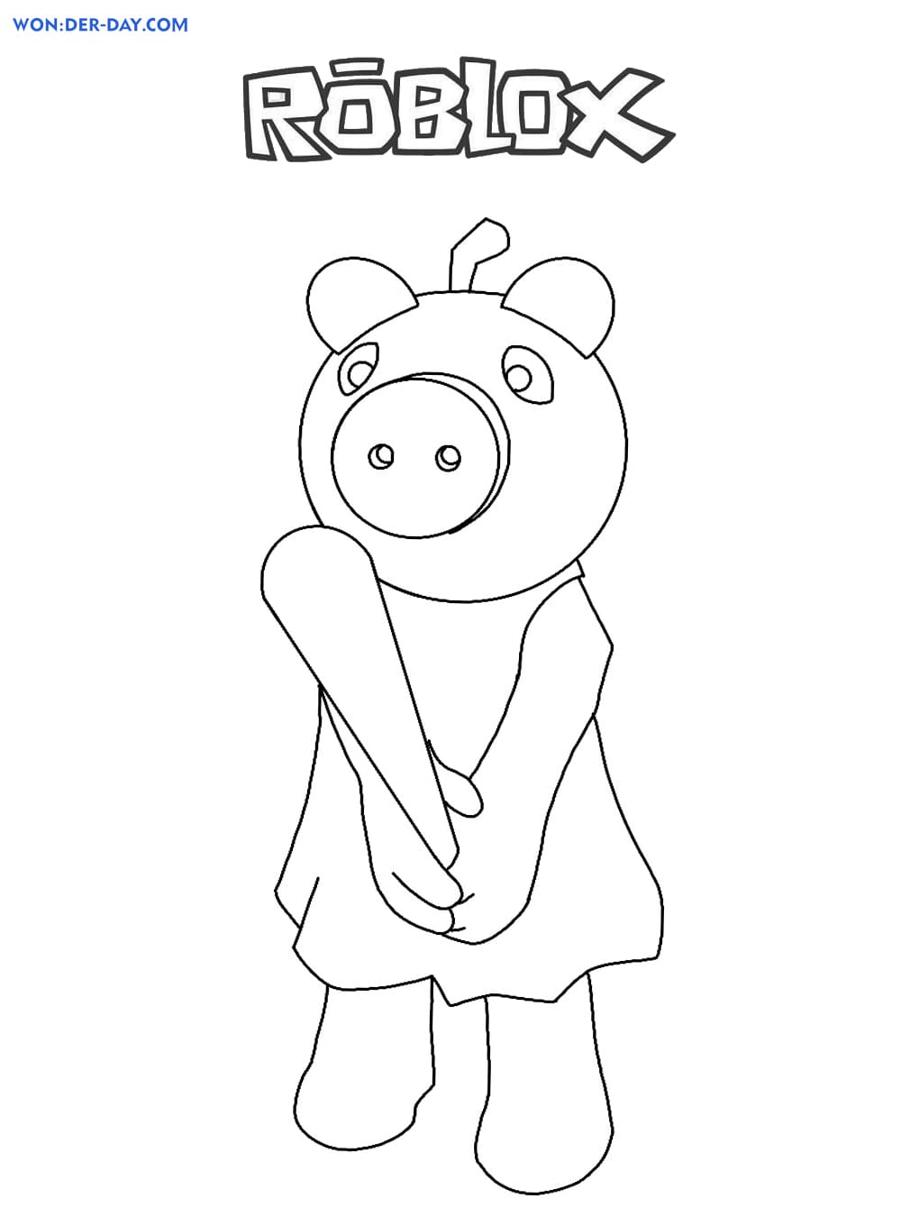 Piggy Roblox coloring pages | WONDER DAY — Coloring pages for children ...