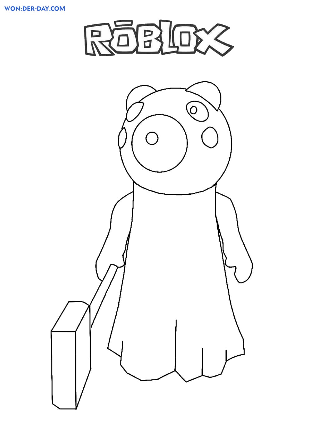 Printable Roblox Piggy Characters Coloring Pages