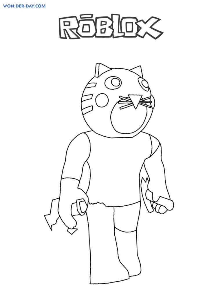 Desenhos de Piggy Roblox para Colorir e Imprimir 