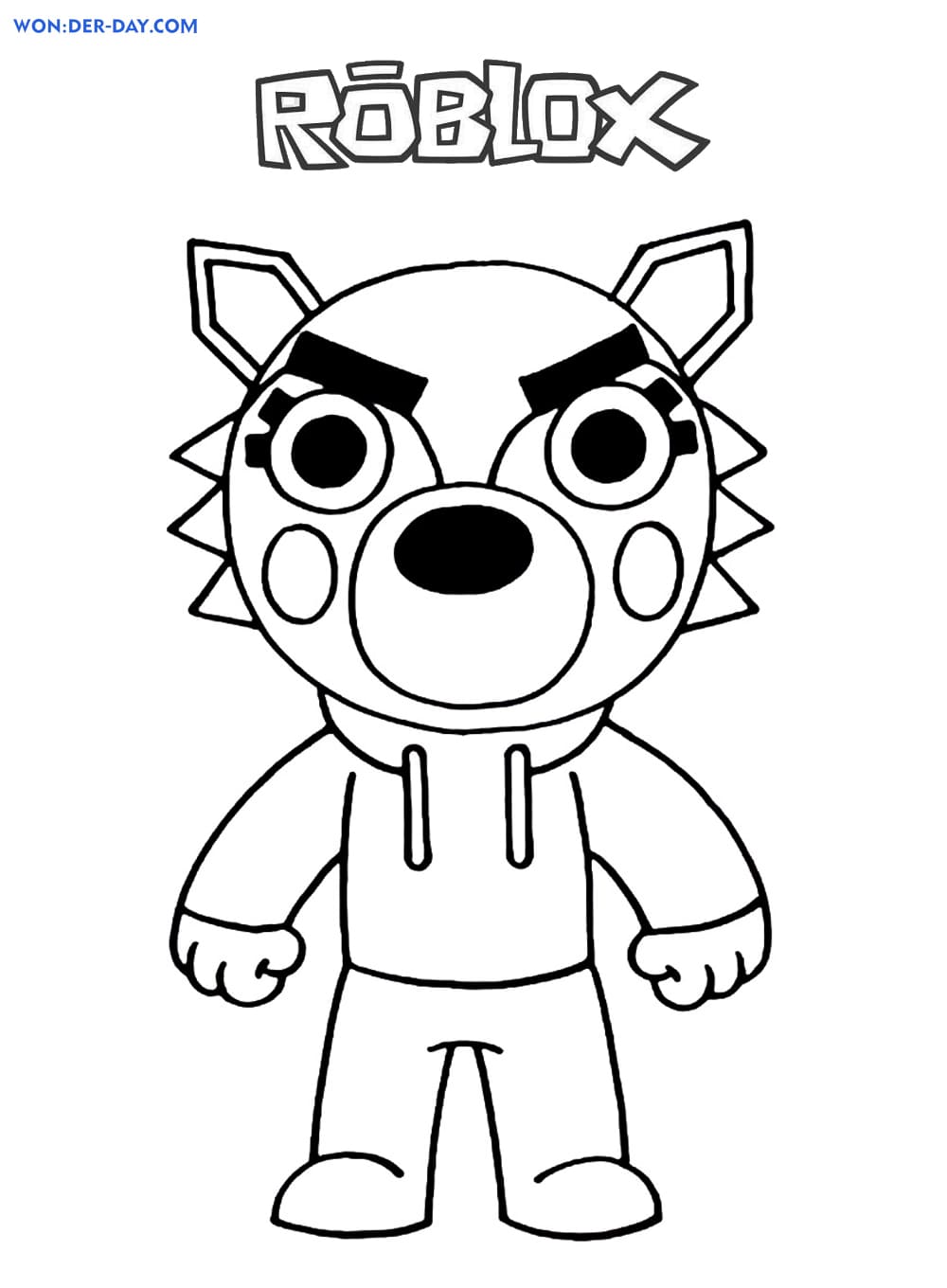 Willow Wolf Piggy Roblox coloring page