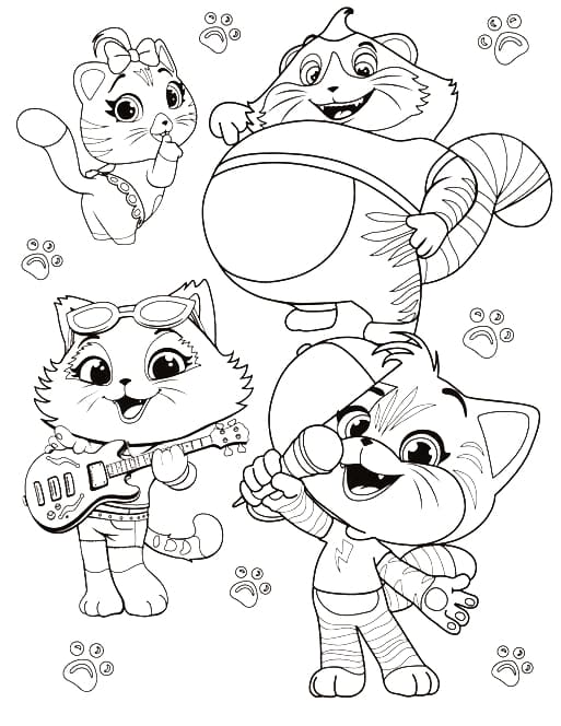 Disegni da colorare 44 Gatti. Disegni da colorare per bambini