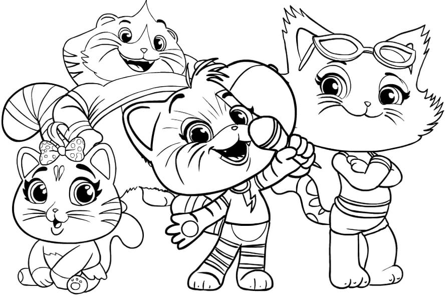 44 Cats Coloring Pages Printable