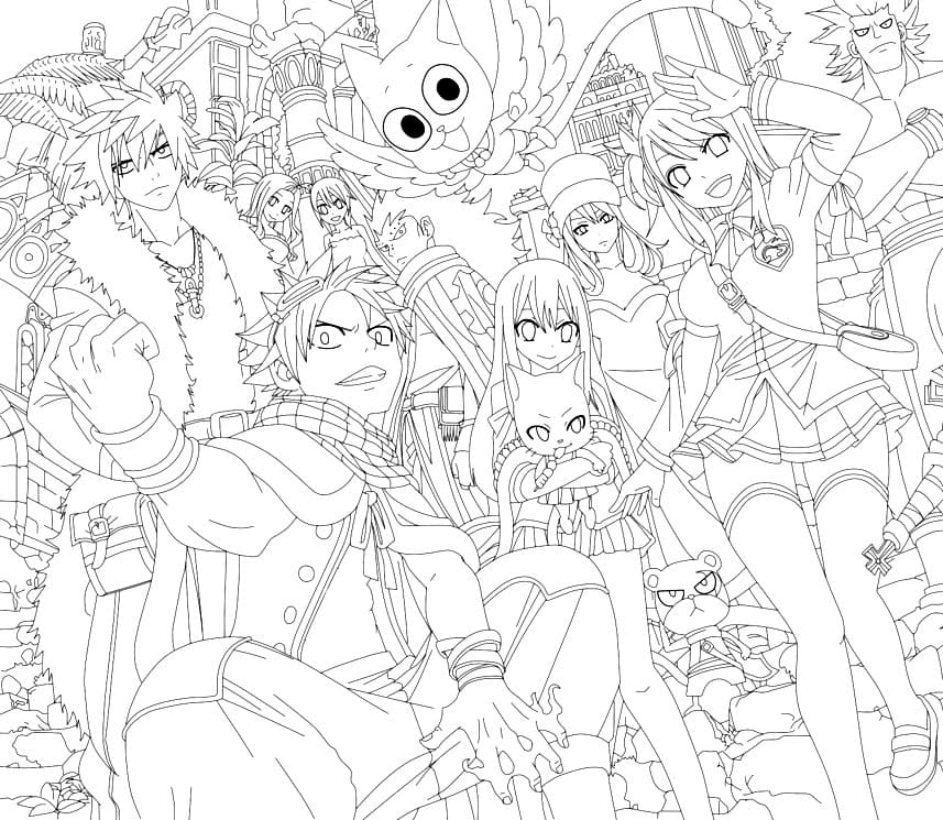 Anime Coloring Pages. Print for free