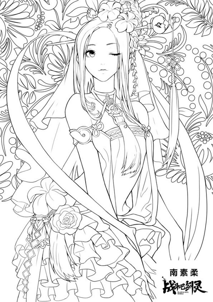 Anime Coloring Pages. Print for free