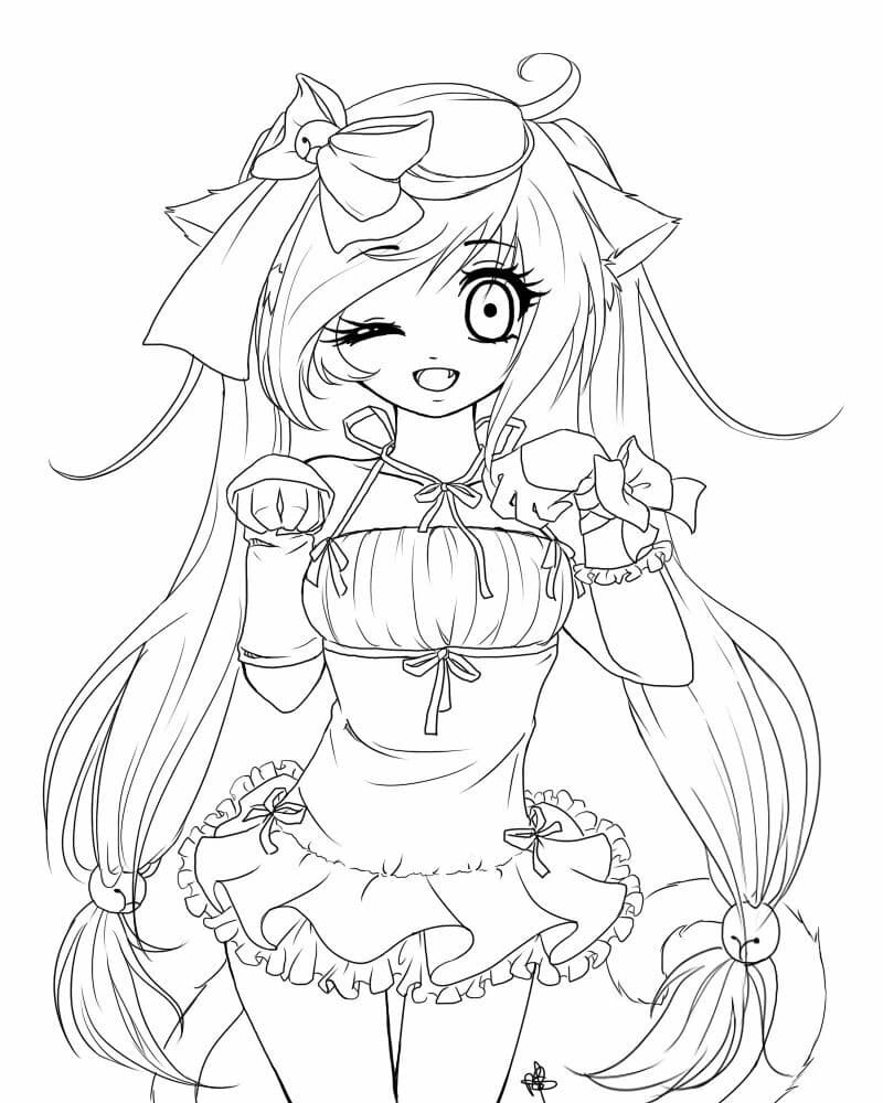 Anime Coloring Pages. Print for free   WONDER DAY — Coloring pages ...