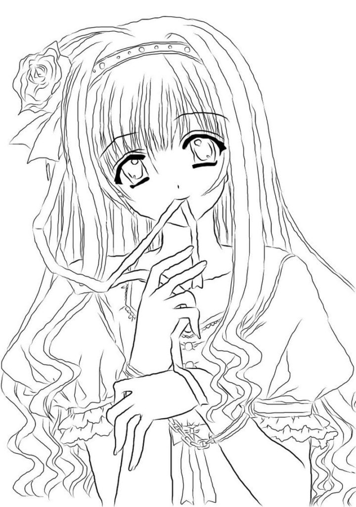 Free Printable Cute Anime Coloring Pages For Kids