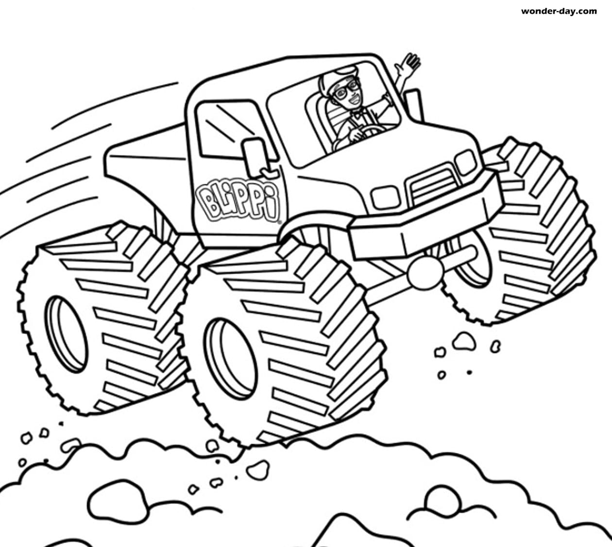 Free Printable Blippi Coloring Pages For Kids WONDER DAY Coloring