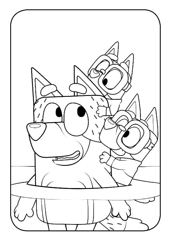 Bluey coloring pages. Print or download for free | WONDER DAY