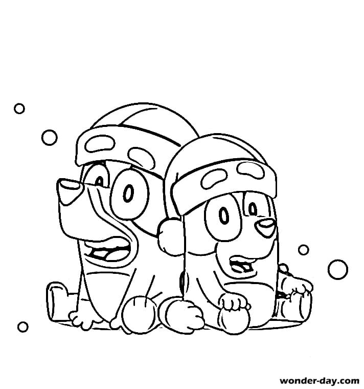 bingo coloring pages for children bluey