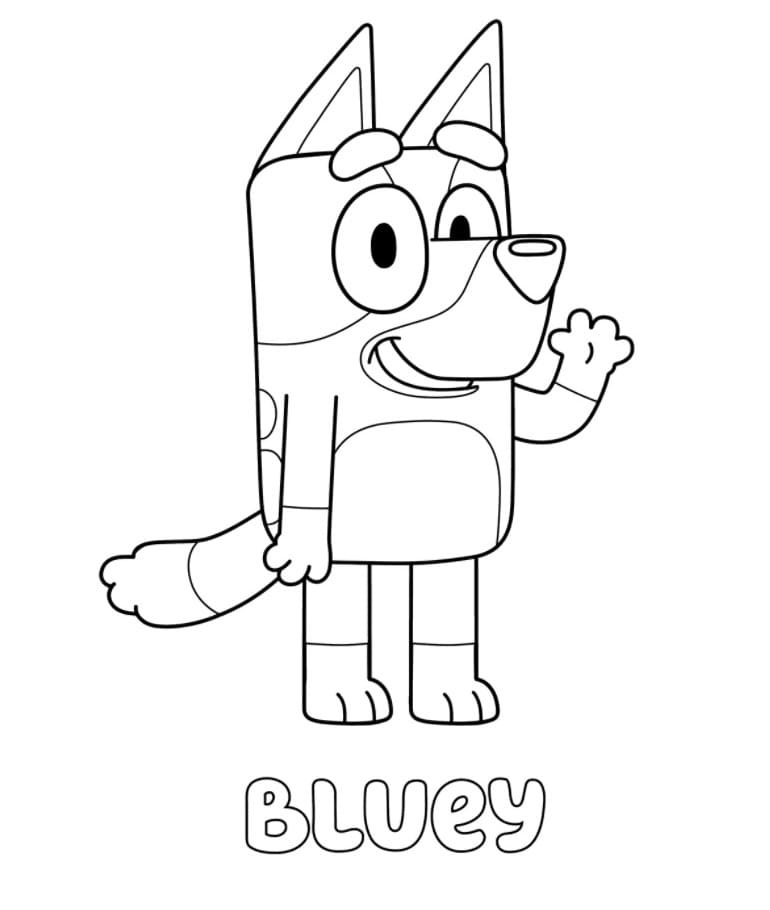 Dibujos de Bluey para Colorear. Imprimir dibujos para niños