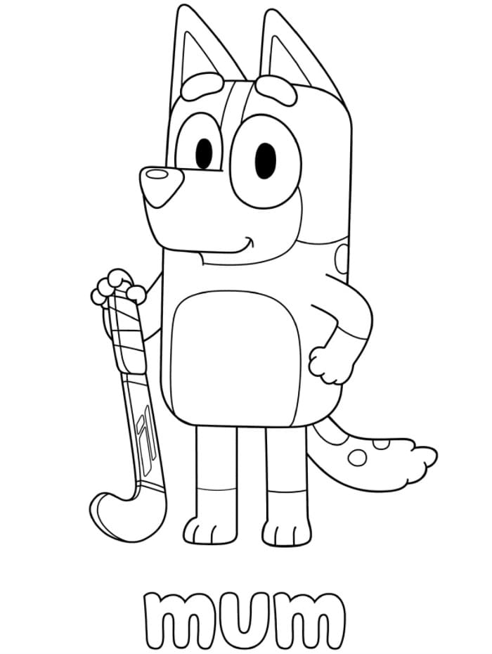 Bluey coloring pages. Print or download for free WONDER DAY