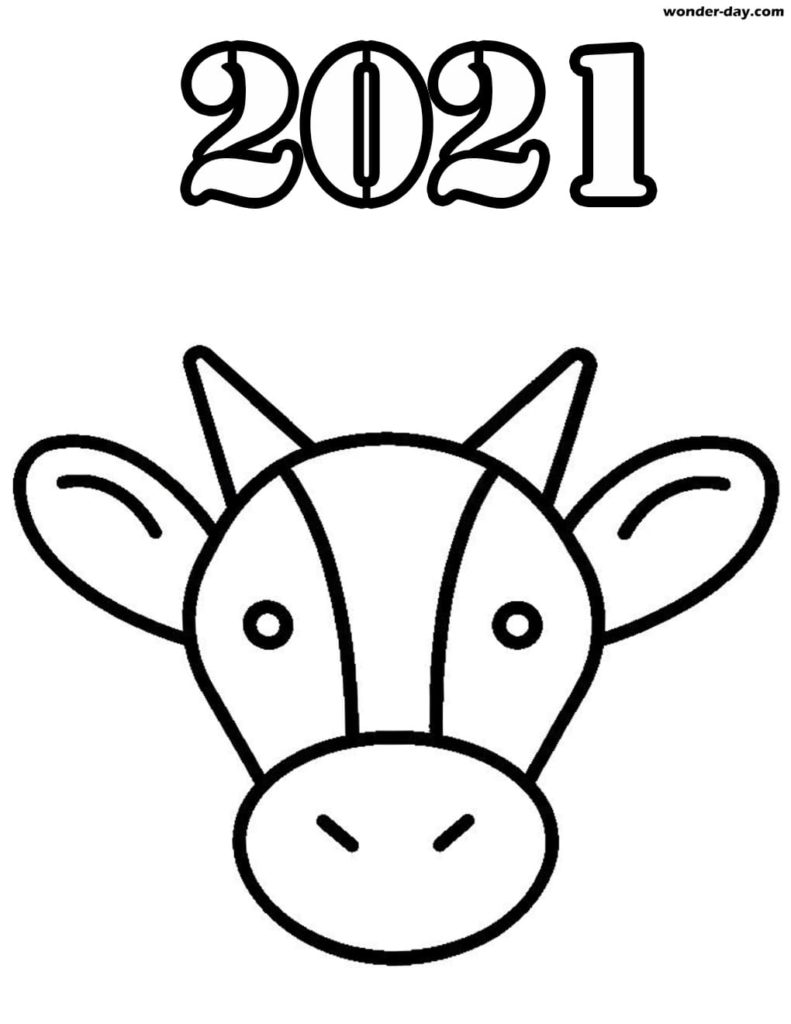 Disegni da colorare di toro. Stampa Bufalo 2021