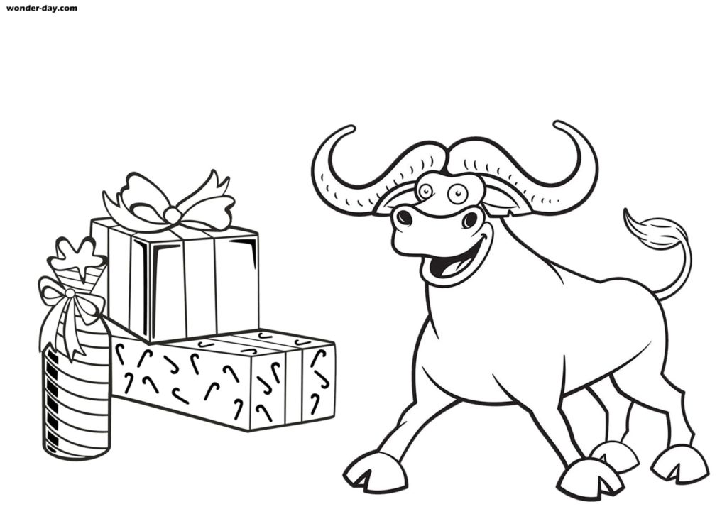 Página para colorir Bull 2021
