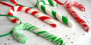 Dibujos de Bastón de caramelo navideño para colorear