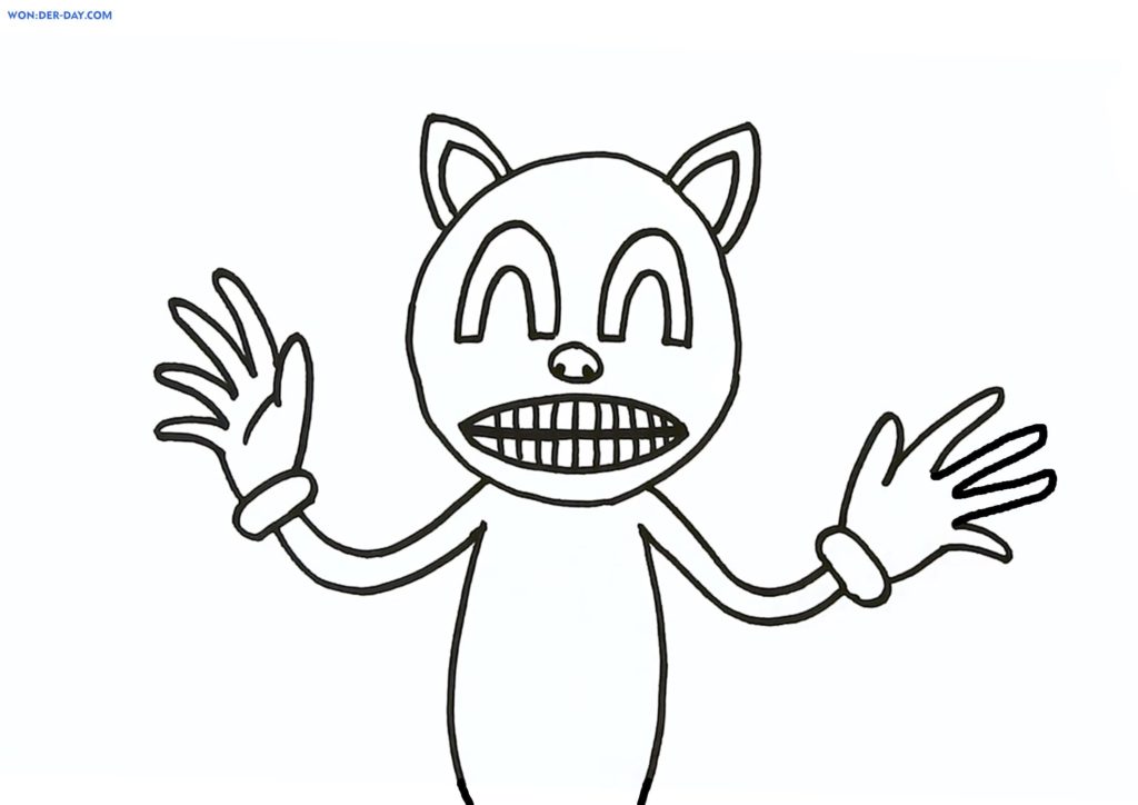 Ausmalbilder Cartoon Cat
