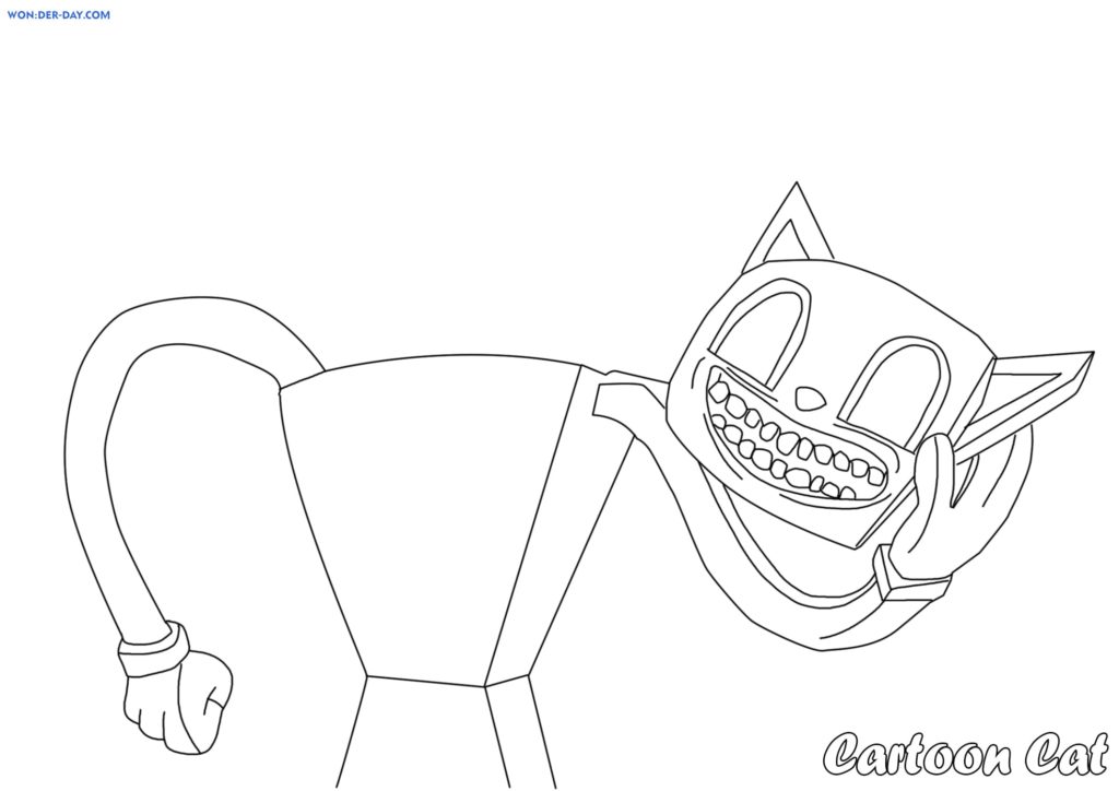 Desenhos de Cartoon Cat para colorir