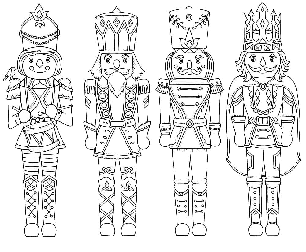 Christmas Nutcracker Coloring Pages Free Svg Cut File - vrogue.co