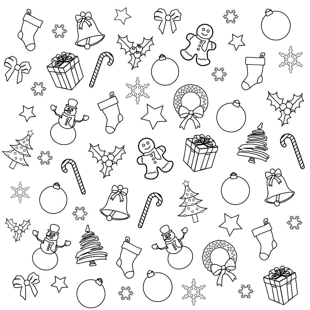 Dibujos para colorear de Navidad para adultos