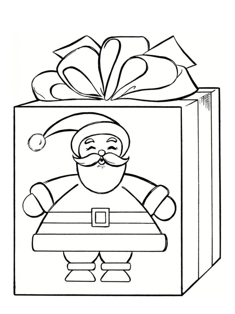 Desenhos para colorir de dama, um presente de natal 