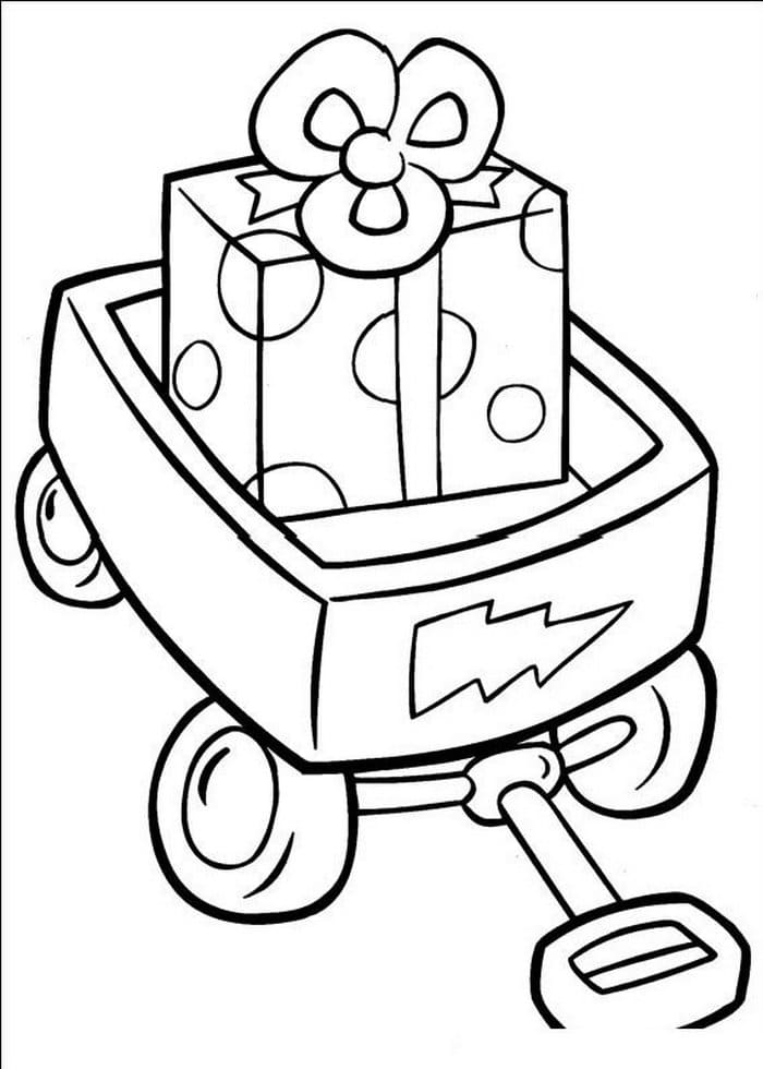 Coloring pages Christmas Gifts. Christmas present for printing