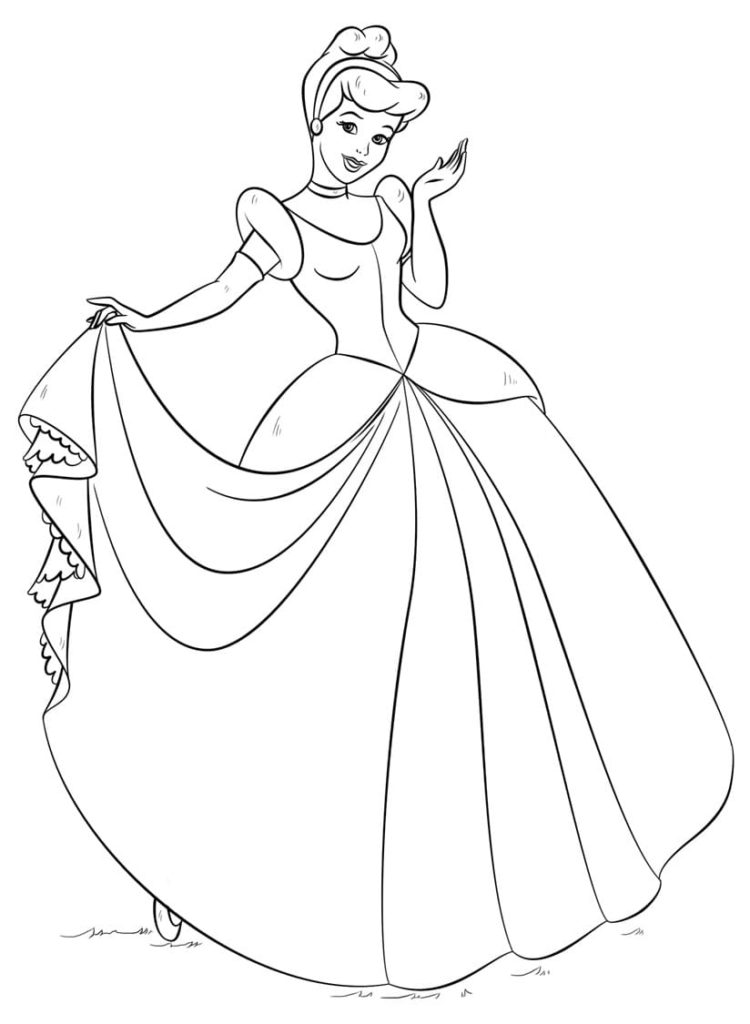 Cinderella coloring pages. Print for kids