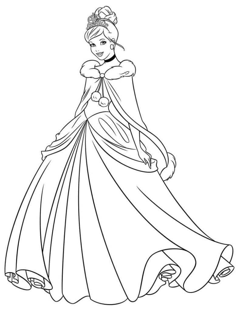 Desenhos de Cinderela para colorir