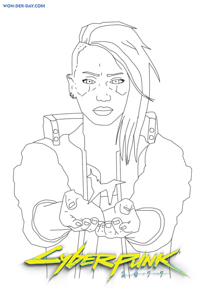 Cyberpunk 2077 Coloring pages. Print for free