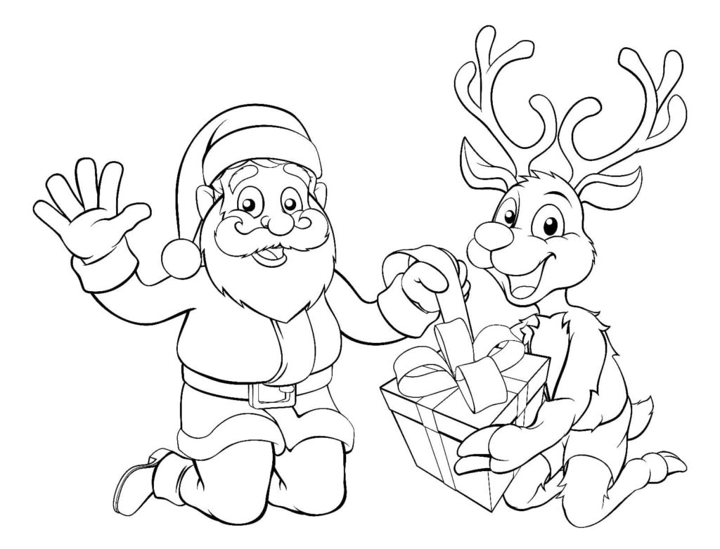 Dibujos de Renos de Navidad para Colorear | WONDER DAY — Dibujos para  colorear para niños y adultos
