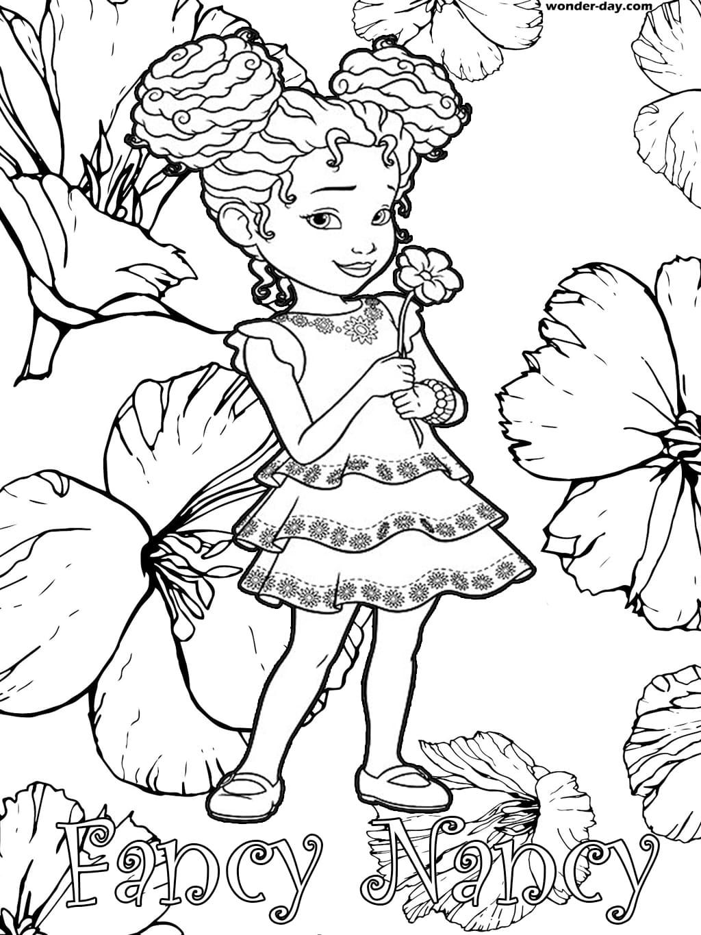 Free Fancy Nancy Coloring Pages