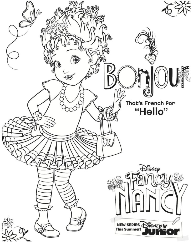 Coloriages Fancy Nancy. Les meilleurs coloriages pour filles