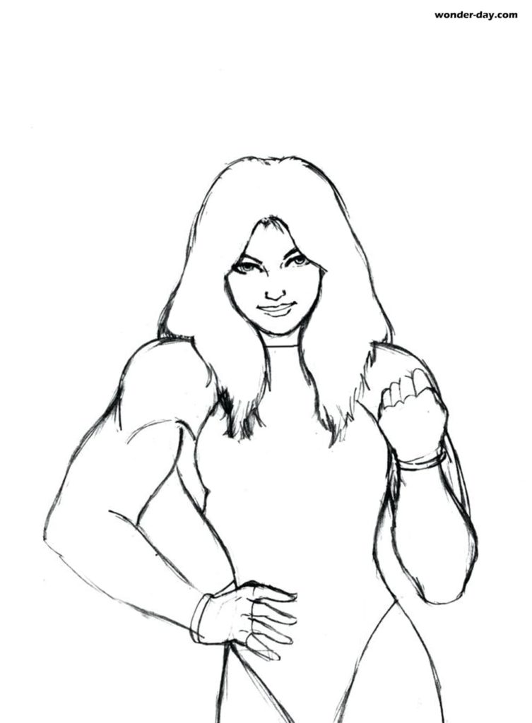 She Hulk Fortnite coloring pages