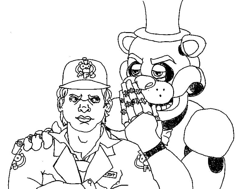 Freddy the Fazbear para colorir de graça para crianças