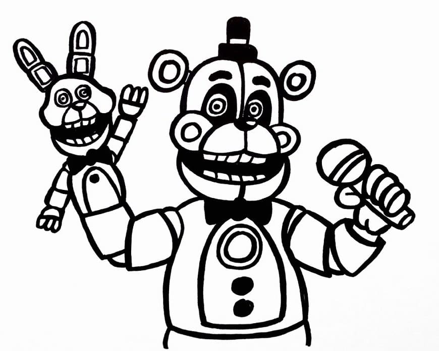 Desenhos de Freddy para colorir — WONDER DAY — Desenhos para