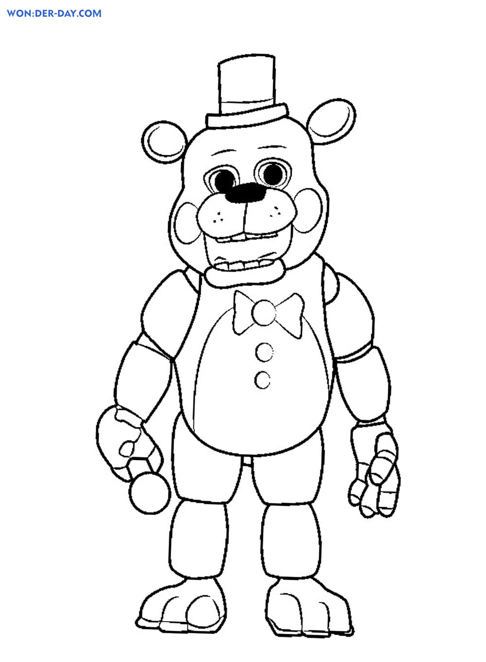 toy freddy coloring pages