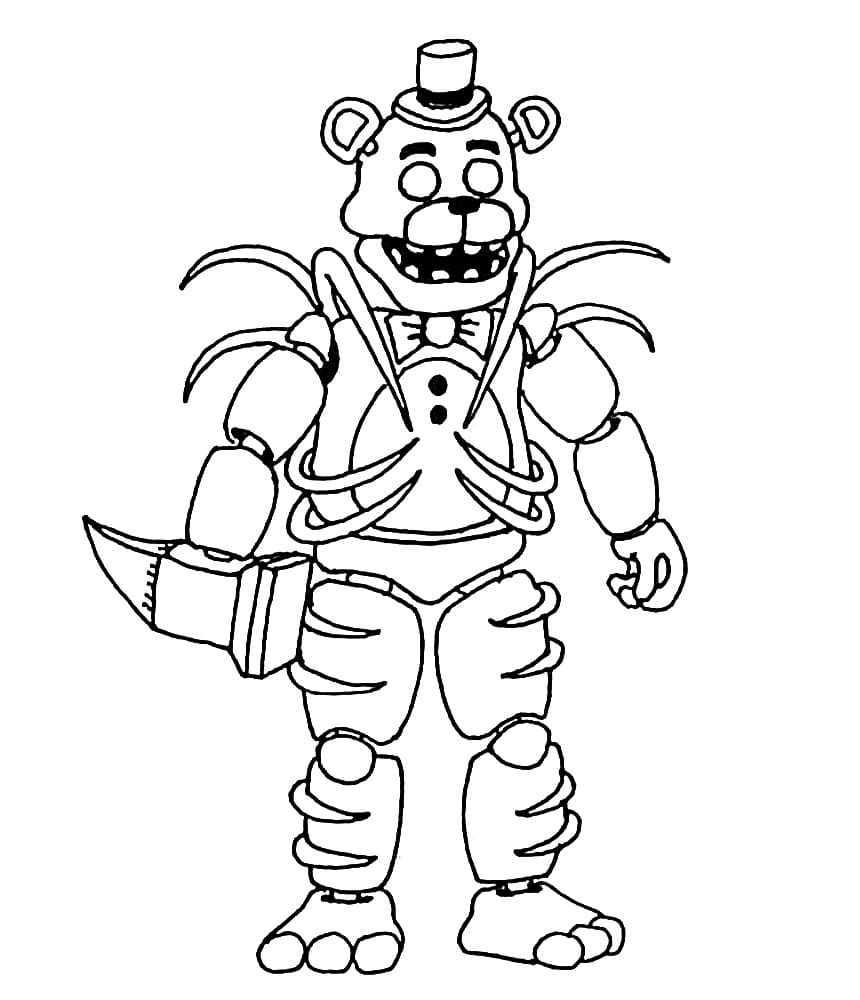 Desenho de Freddy Fazbear para colorir