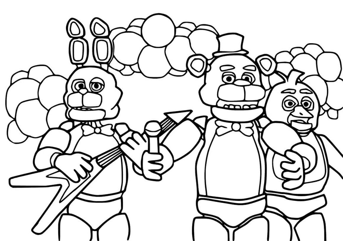 Páginas para colorir de Freddy para impressão grátis para crianças