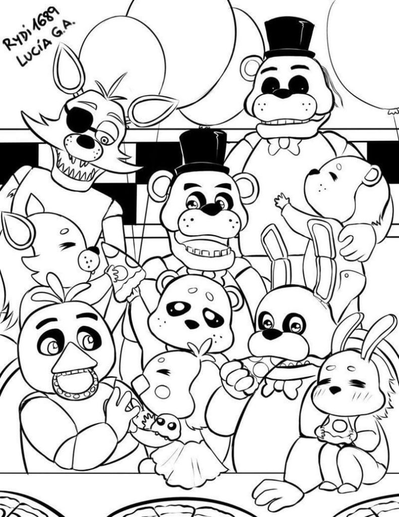 Desenhos de Five Nights at Freddy's para colorir