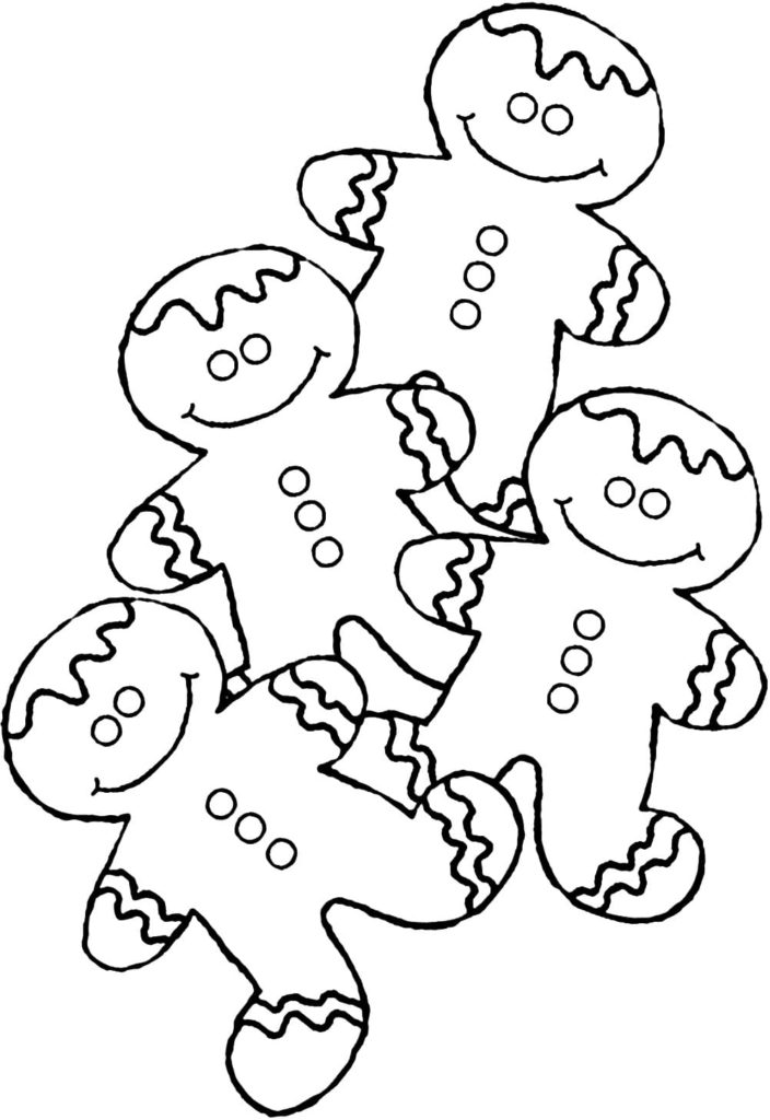 Desenhos de Boneco de Gengibre para colorir