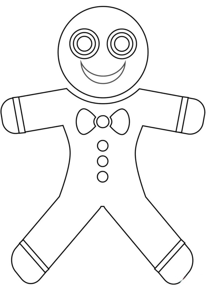 Desenhos de Boneco de Gengibre para colorir