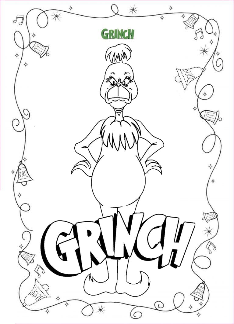 Dibujos de Grinch para colorear. Imprime para niños gratis