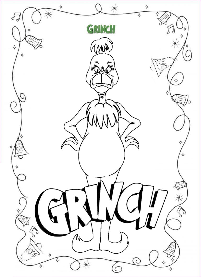 Grinch Coloring Pages Free Printable