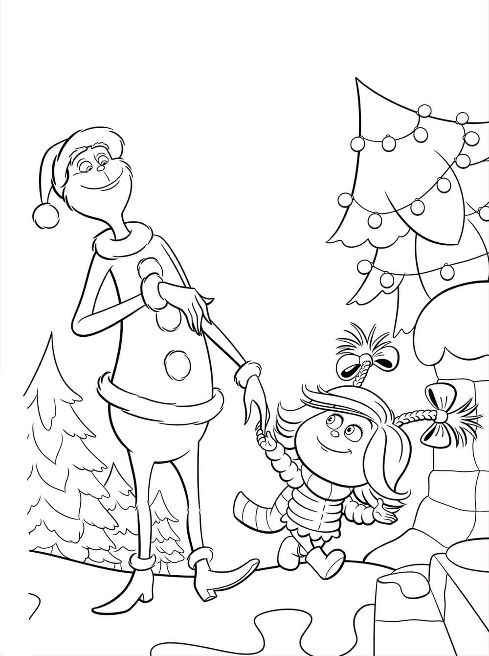 705 Cartoon Cindy Lou Who Coloring Page with Printable