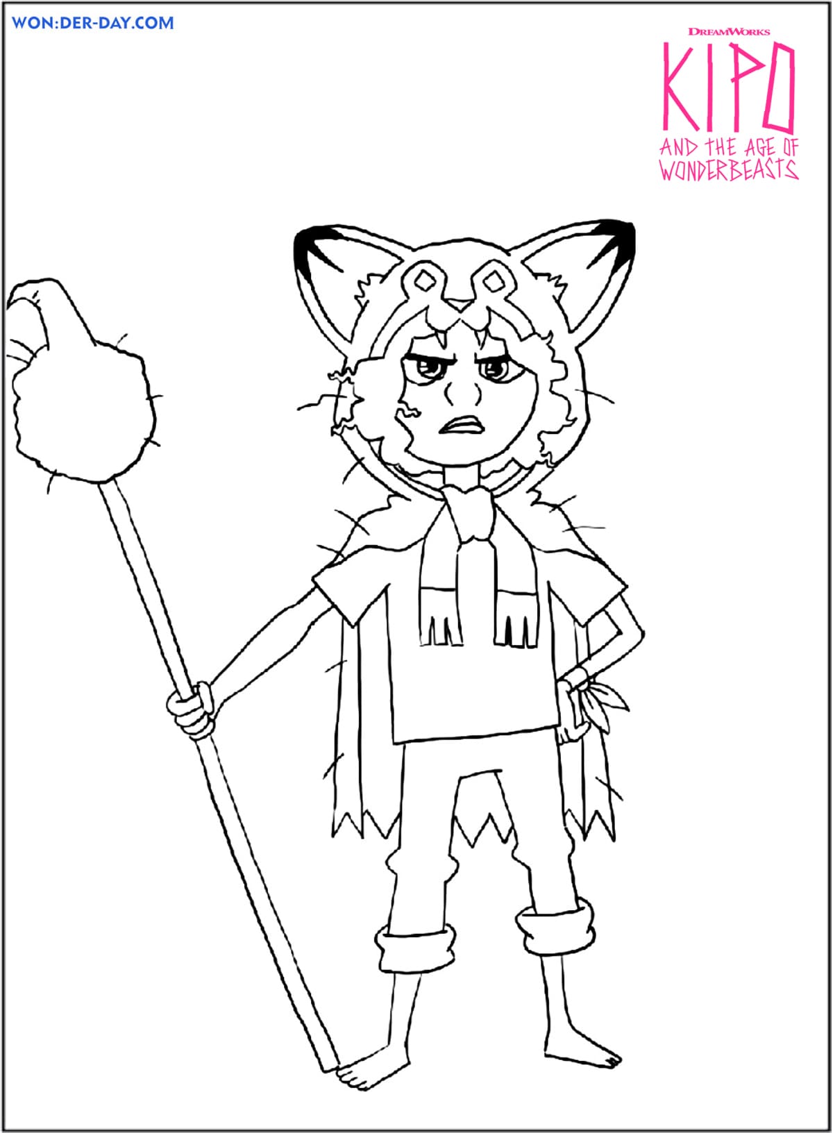 kipo and the age of wonderbeasts coloring pages wonder day coloring