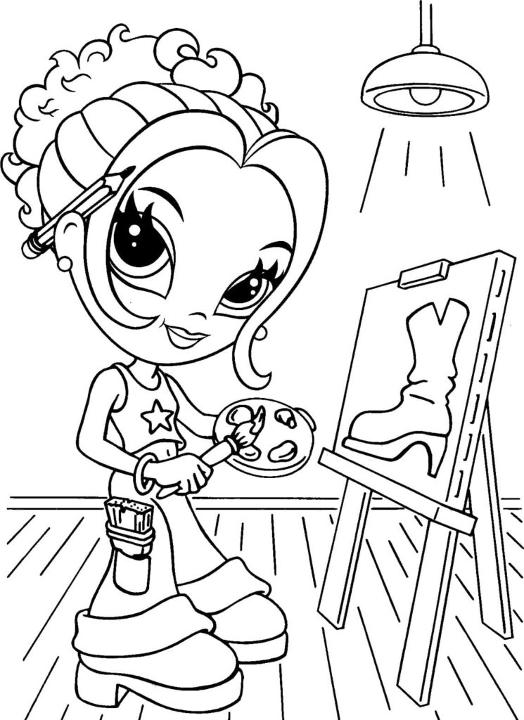 Desenhos de Lisa Frank para colorir para meninas