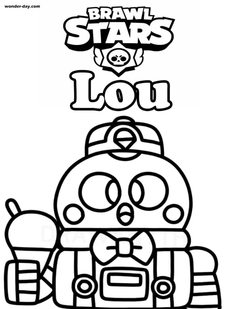Lou Brawl Stars coloring pages. Free coloring pages