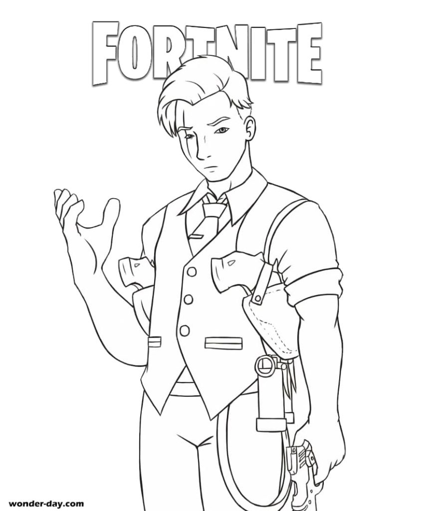 Midas Fortnite coloring pages. Print for free