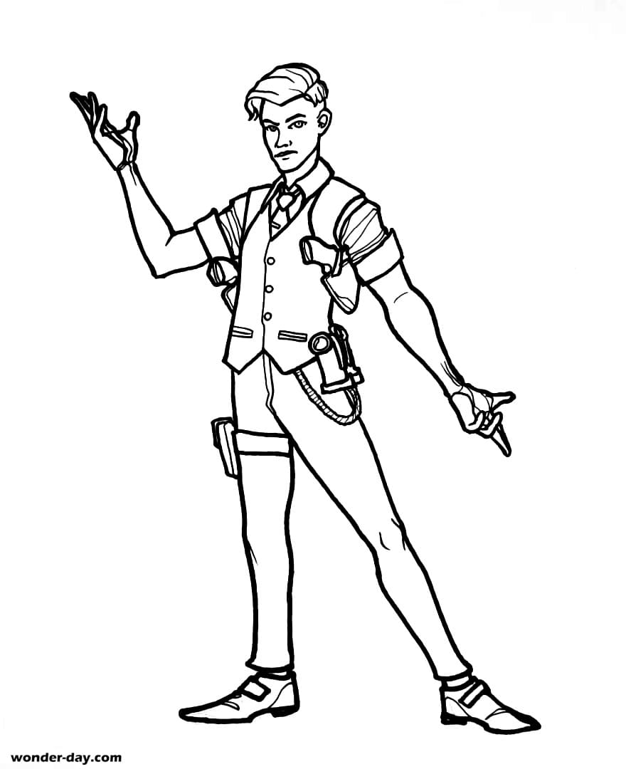 Midas Fortnite coloring pages. 