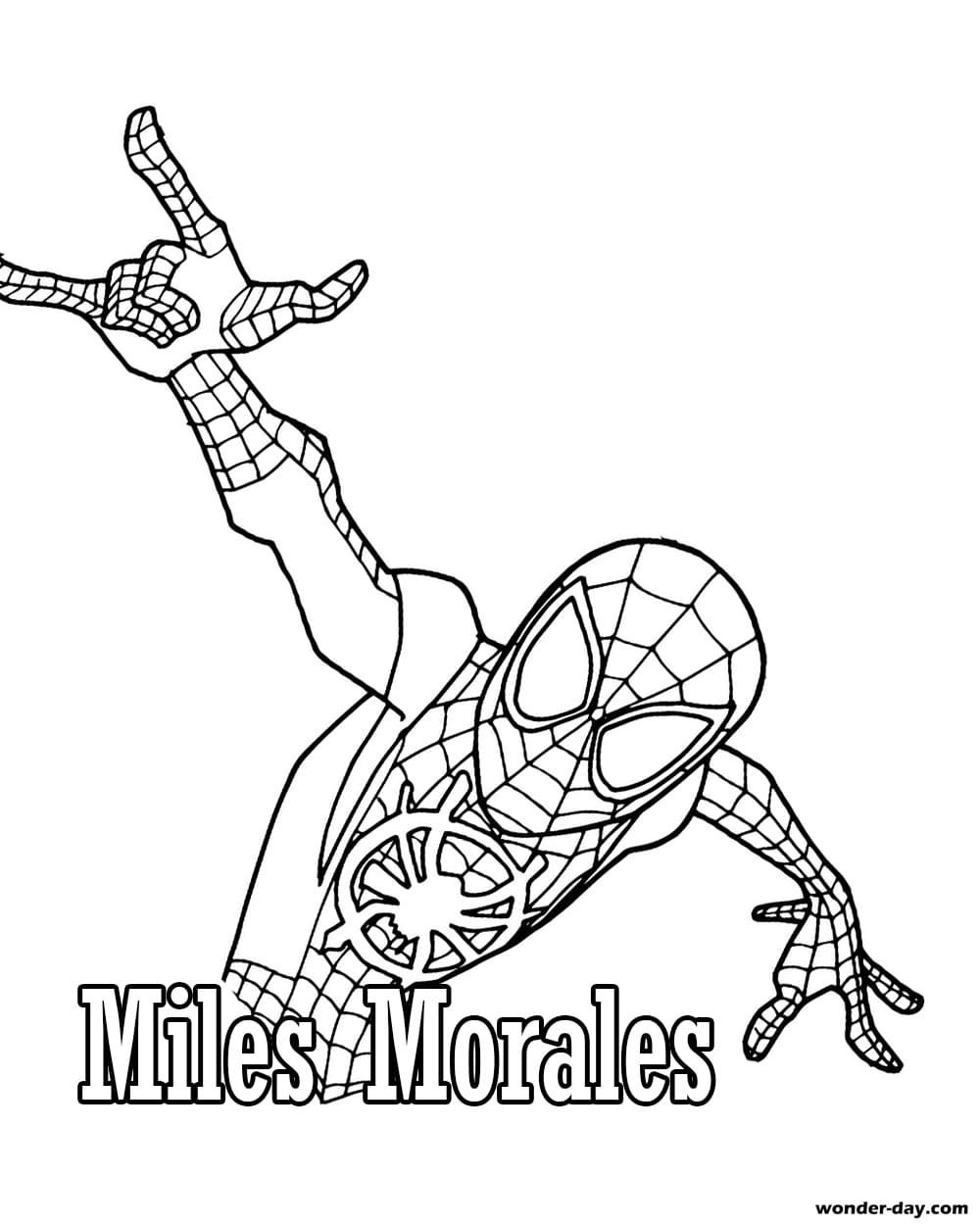 Miles Morales Ausmalbilder. Malvorlagen für Jungen