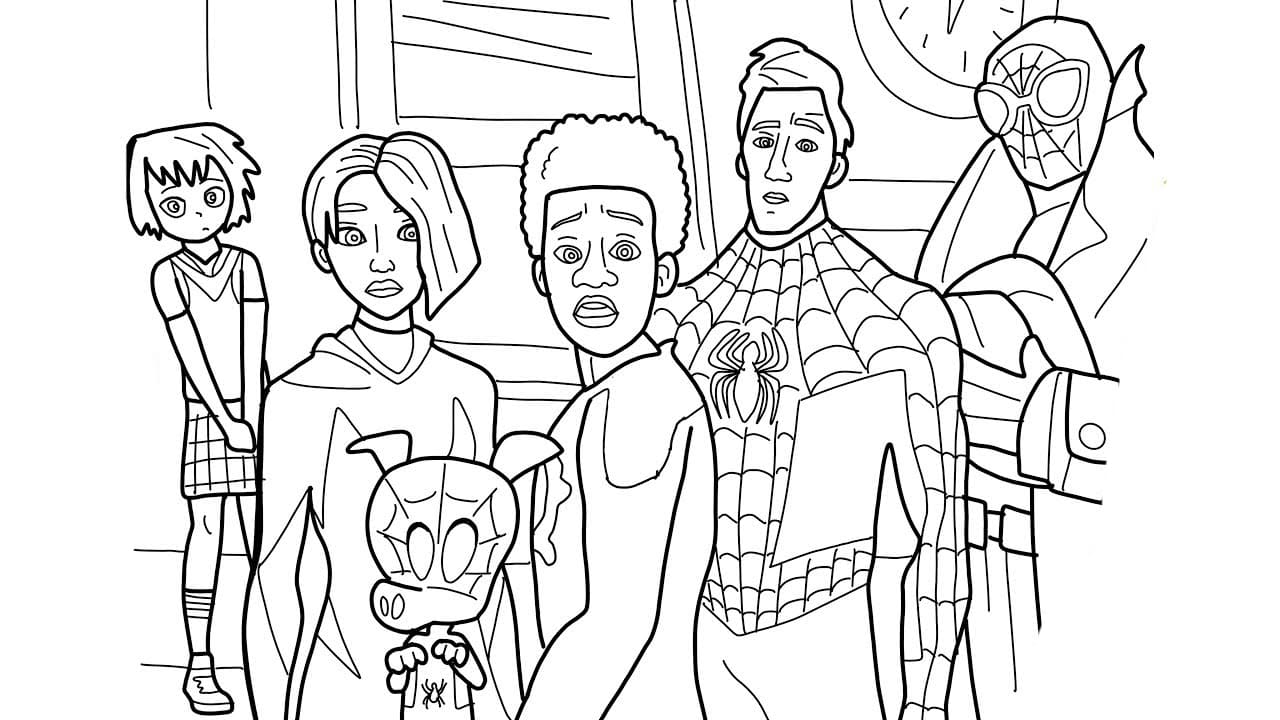 Miles Morales with friends.