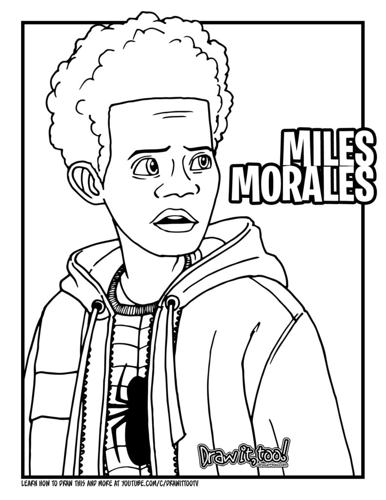 Desenhos de Miles Morales para colorir
